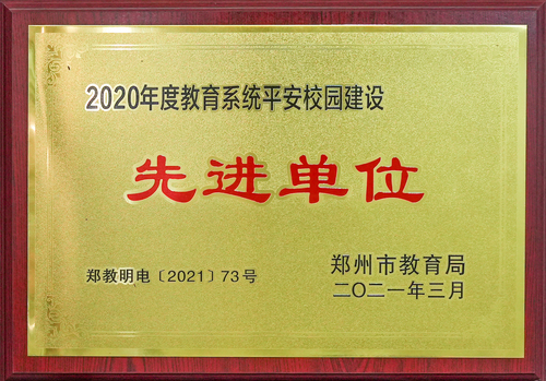 2020年度教育系统平安校园建设先进单位